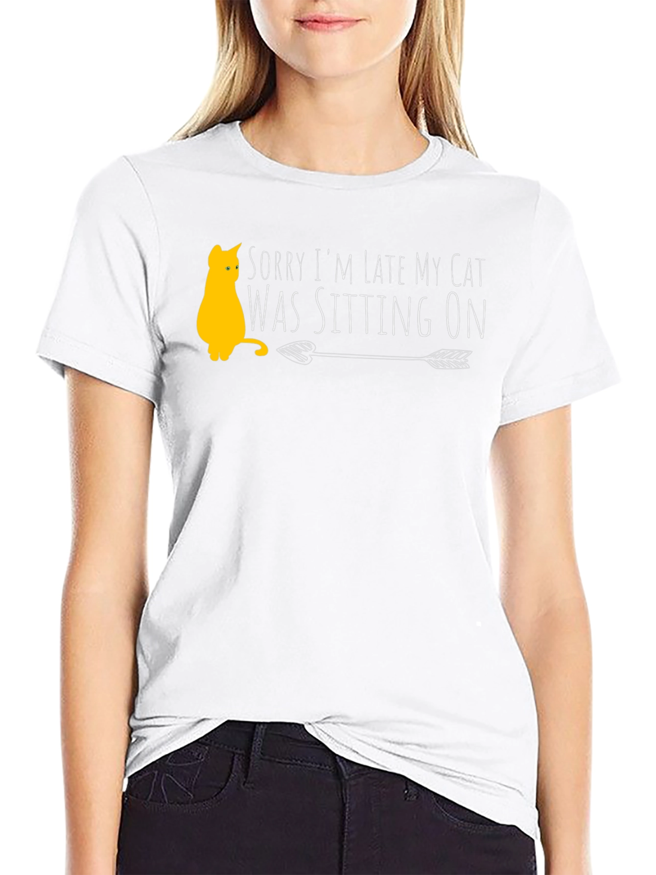 Funny Cat Lover T-Shirt - Sorry Im Late