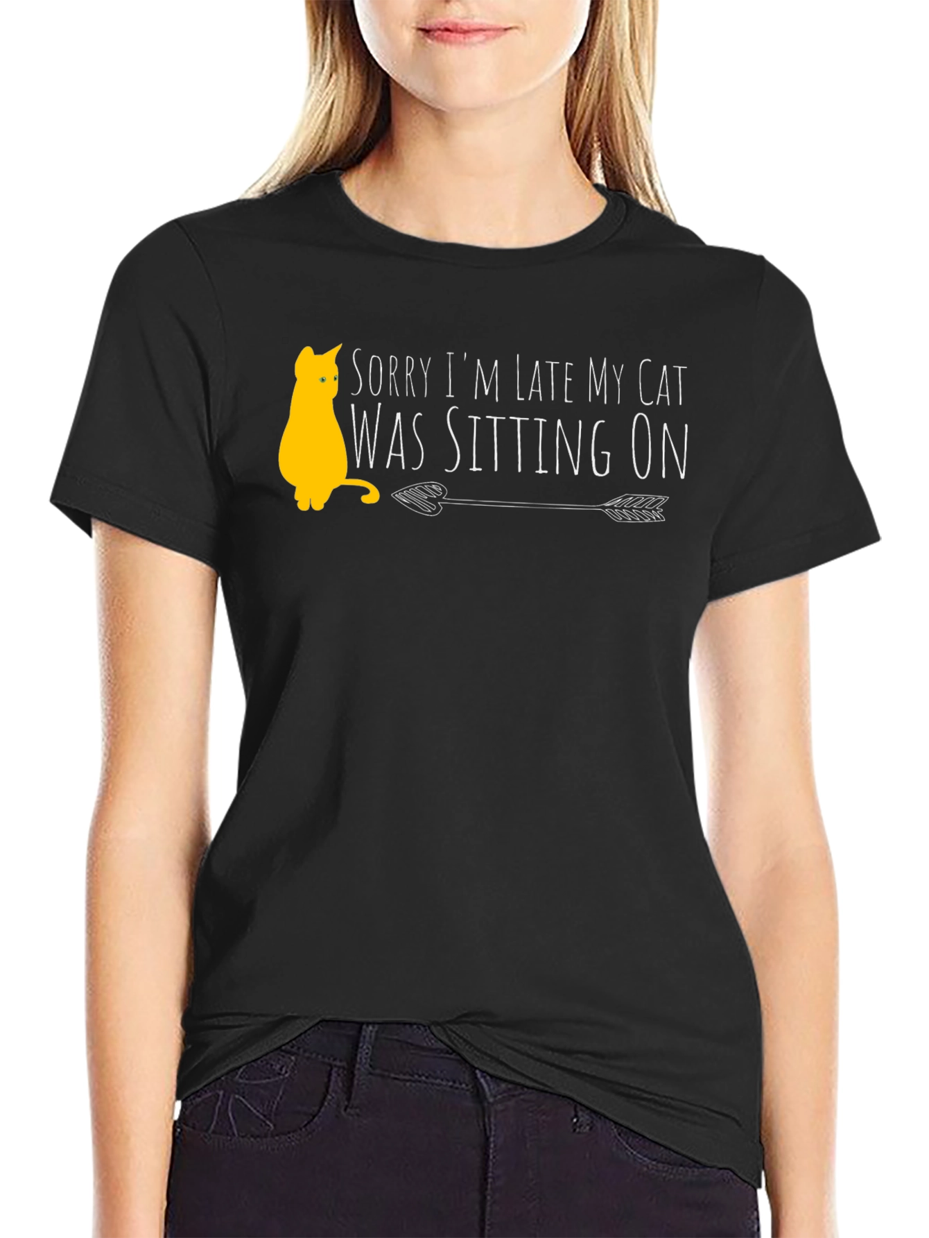 Funny Cat Lover T-Shirt - Sorry Im Late
