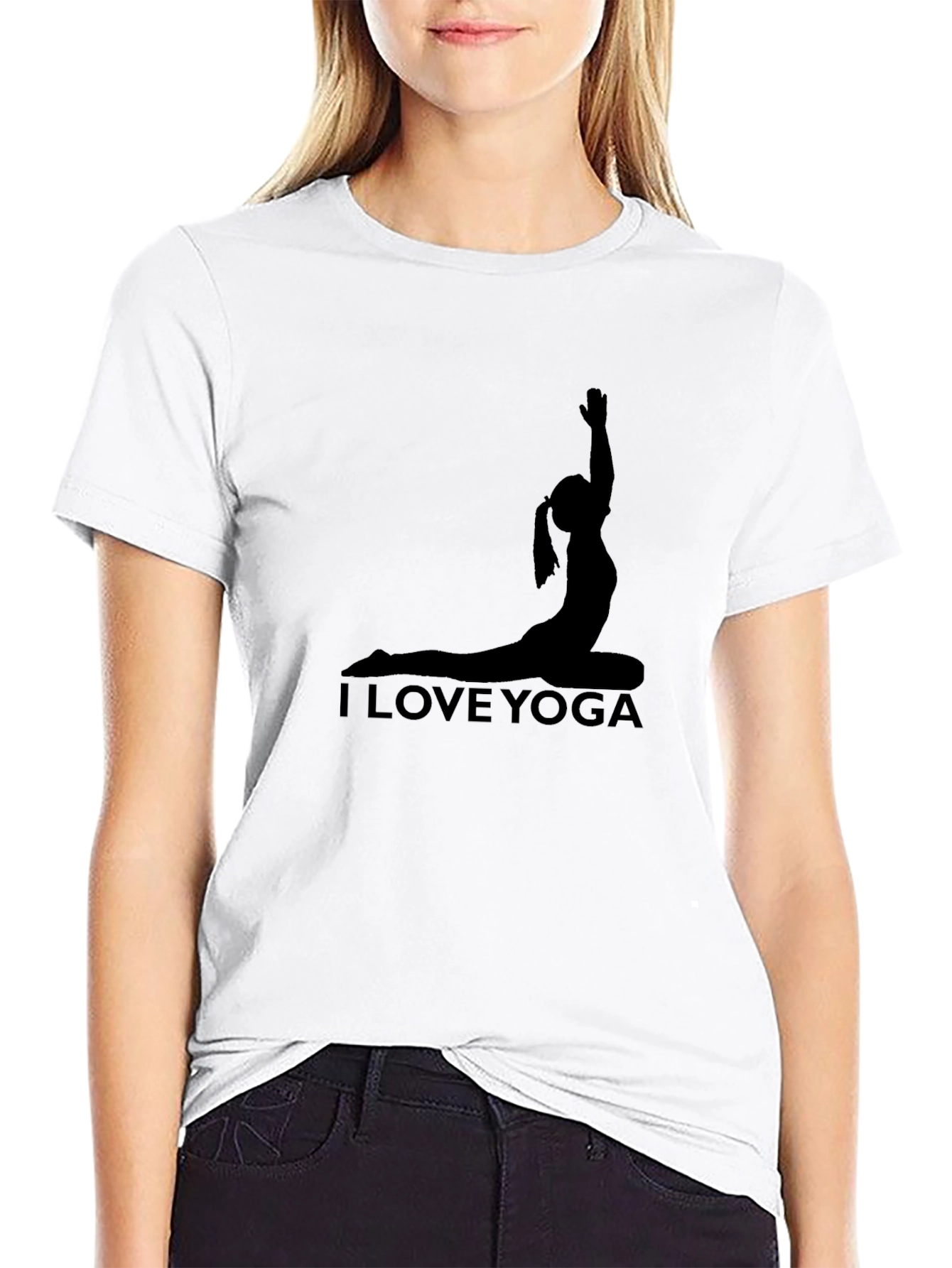 I Love Yoga Black T-Shirt