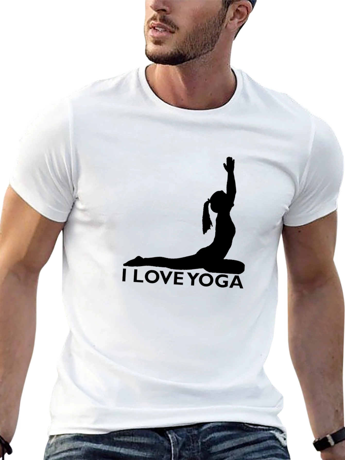 I Love Yoga Black T-Shirt