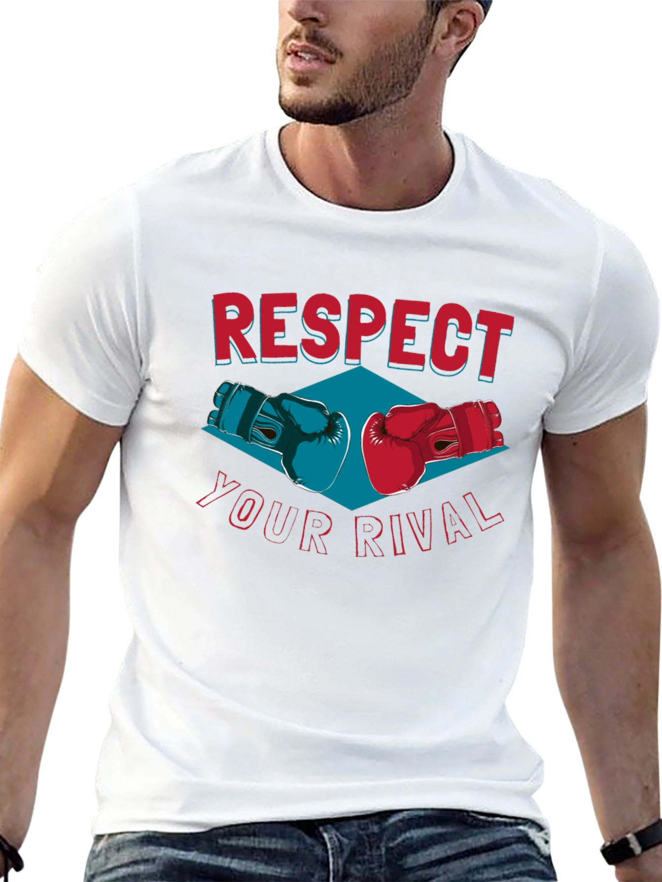 Respect Your Rival Boxing Gloves Graphic Tee
