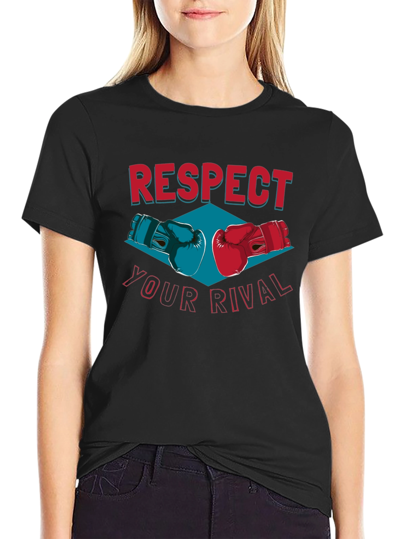 Respect Your Rival Boxing Gloves Graphic Tee