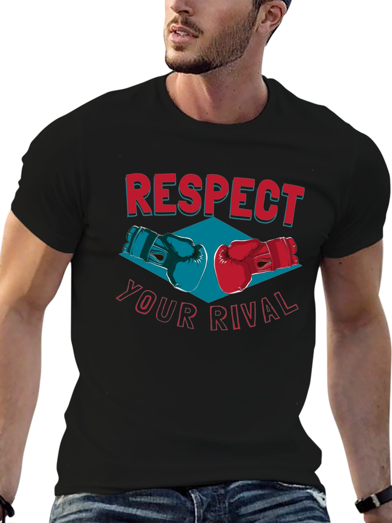 Respect Your Rival Boxing Gloves Graphic Tee