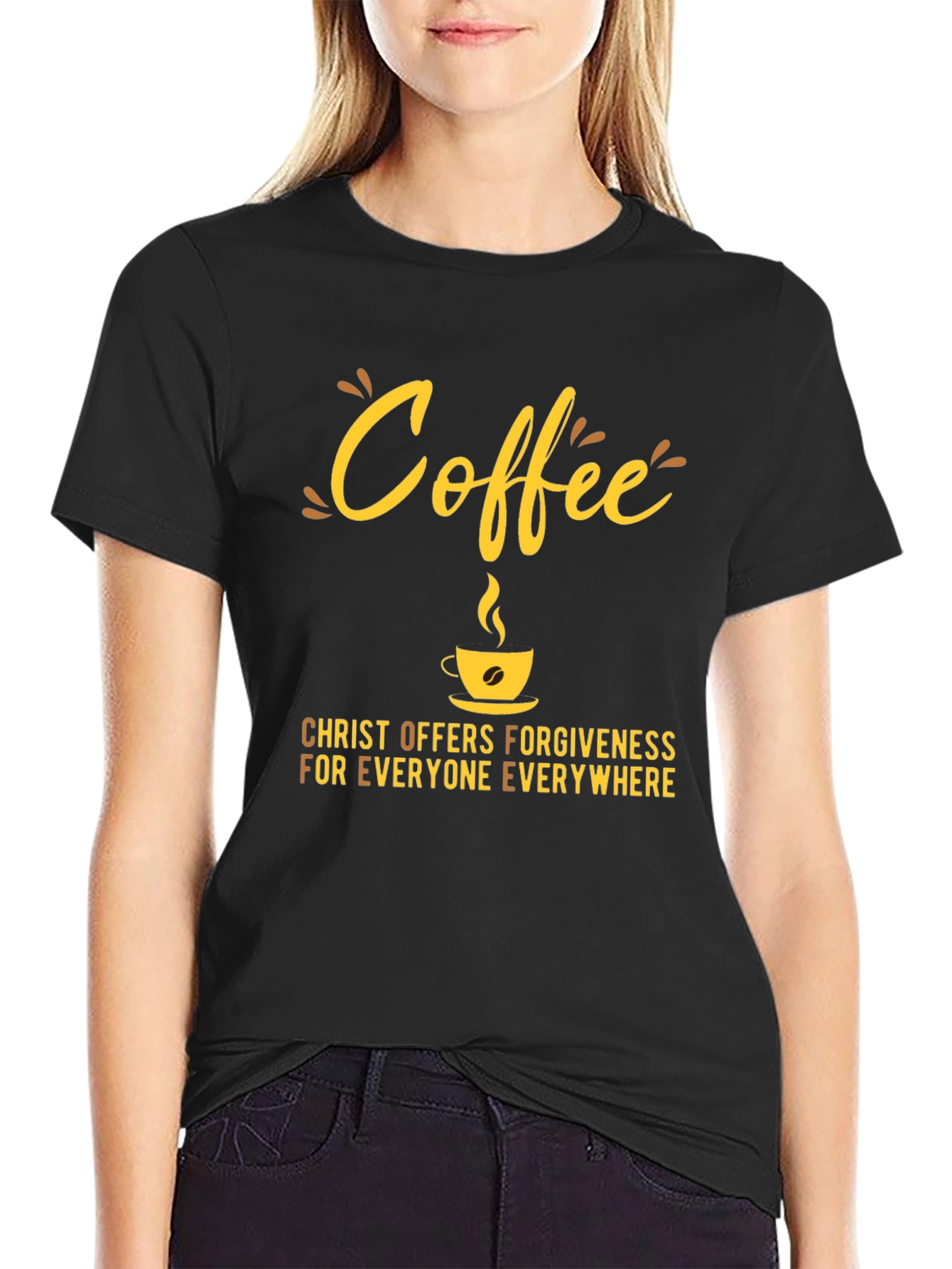 Coffee Christ Offers Forgiveness T-Shirt