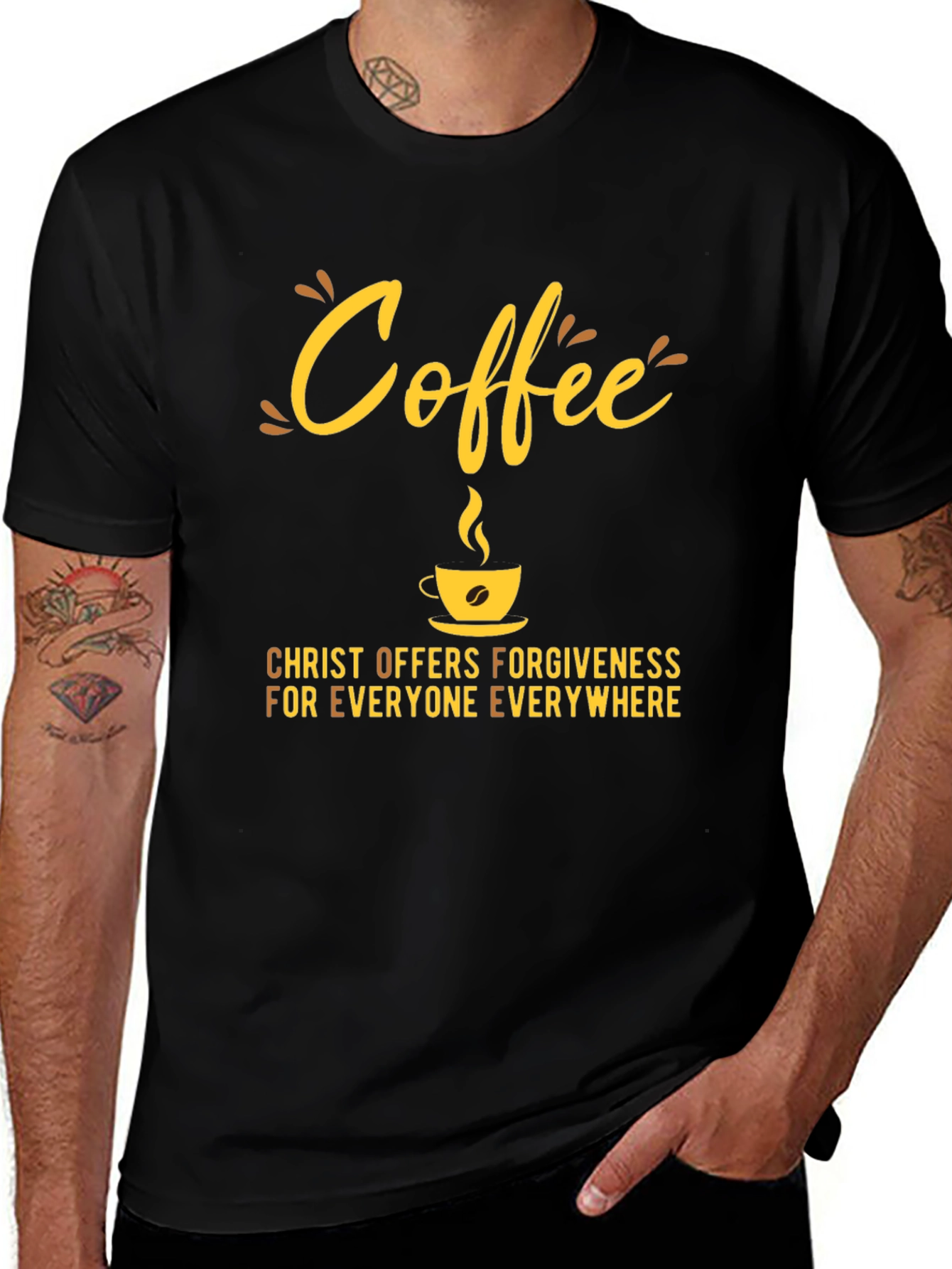 Coffee Christ Offers Forgiveness T-Shirt