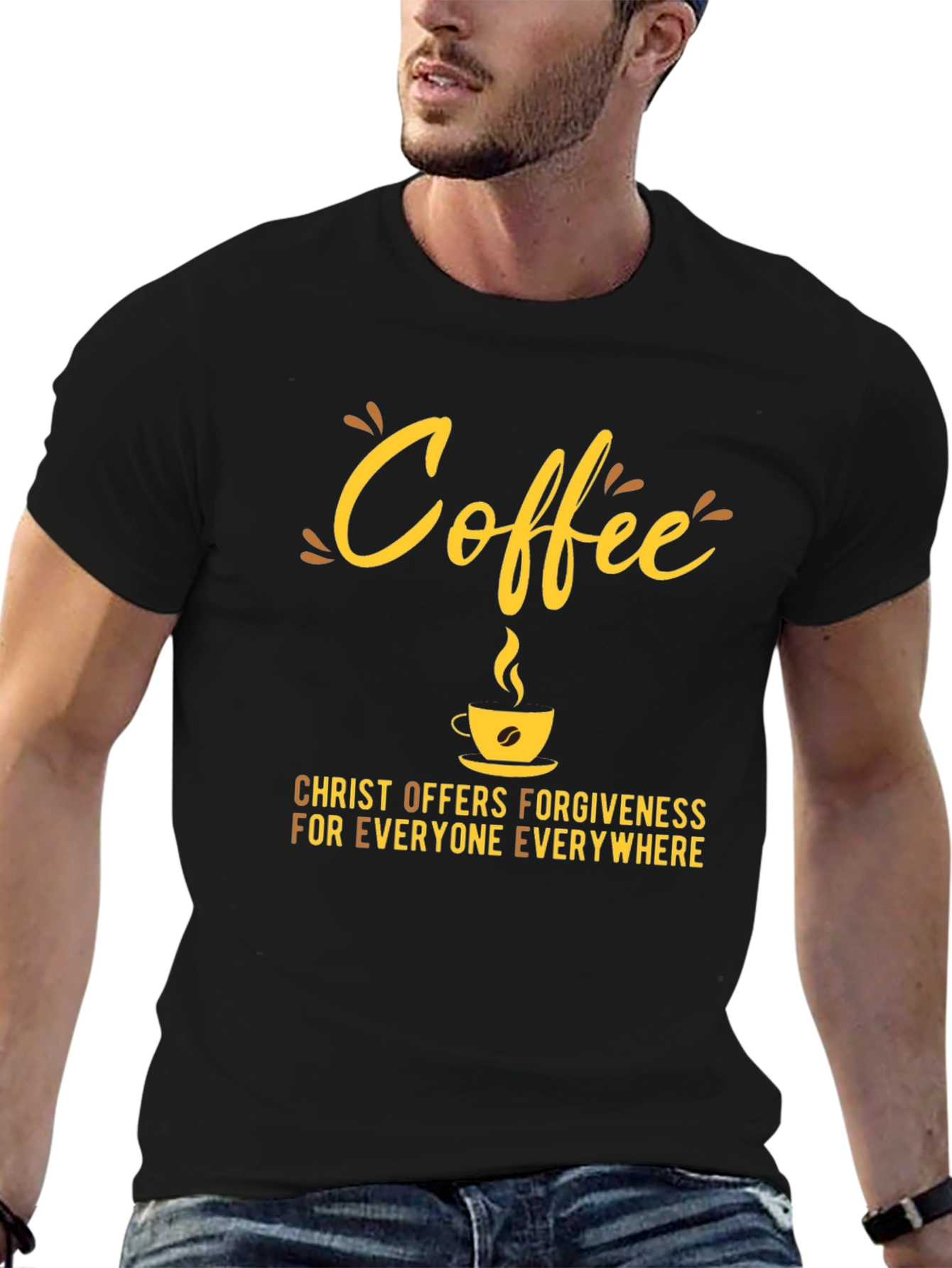 Coffee Christ Offers Forgiveness T-Shirt