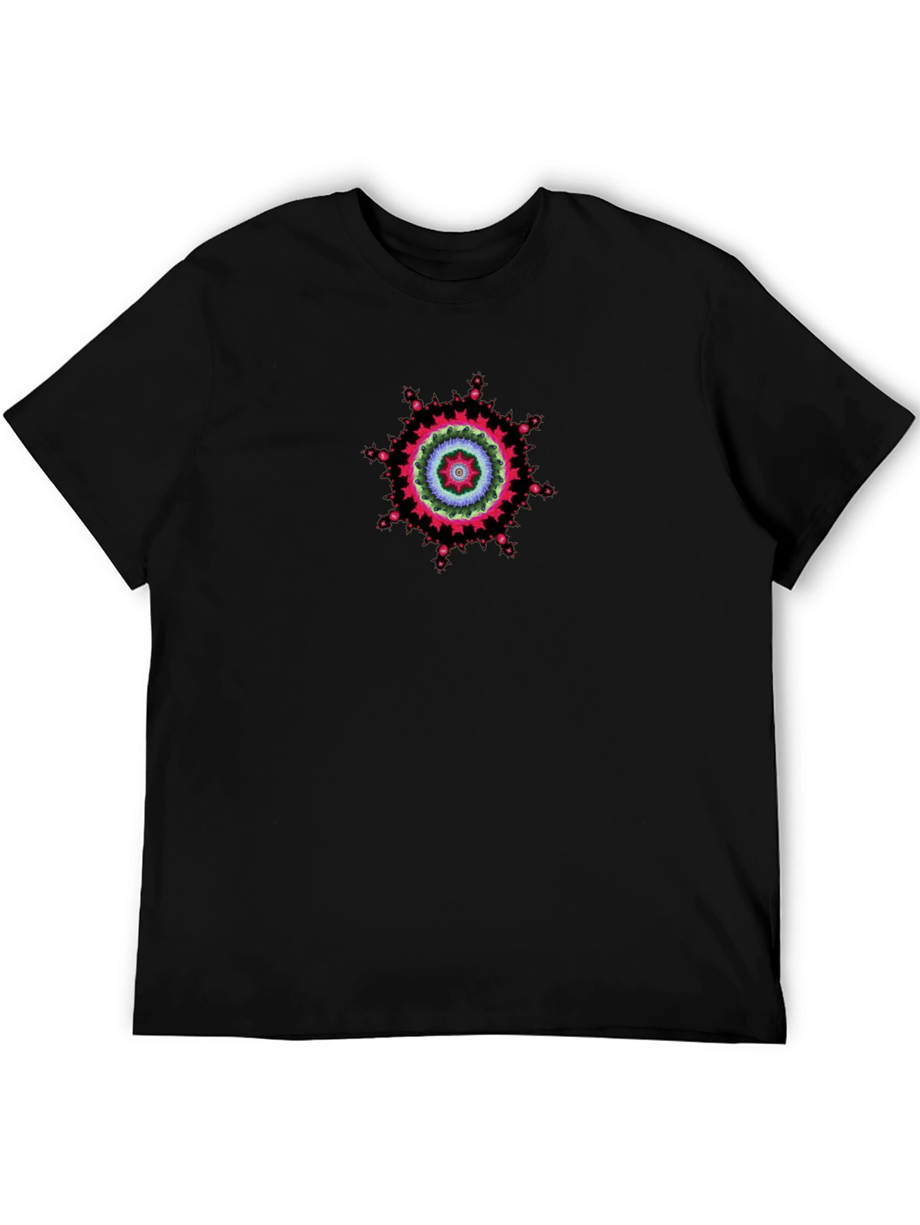 Geometric Mandala T-Shirt - Black