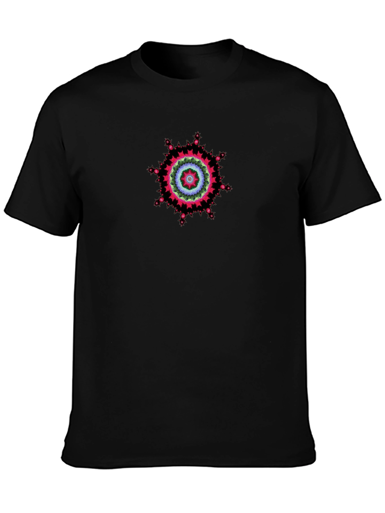 Geometric Mandala T-Shirt - Black
