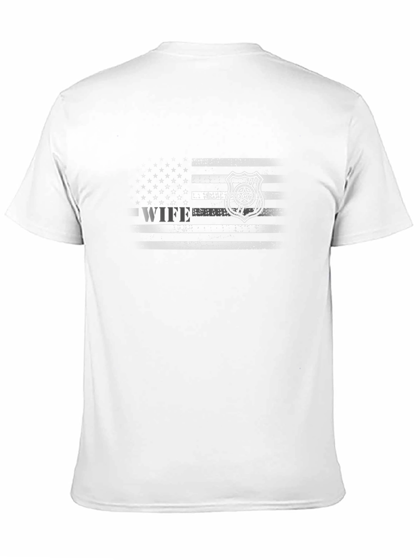 Police Wife American Flag T-Shirt