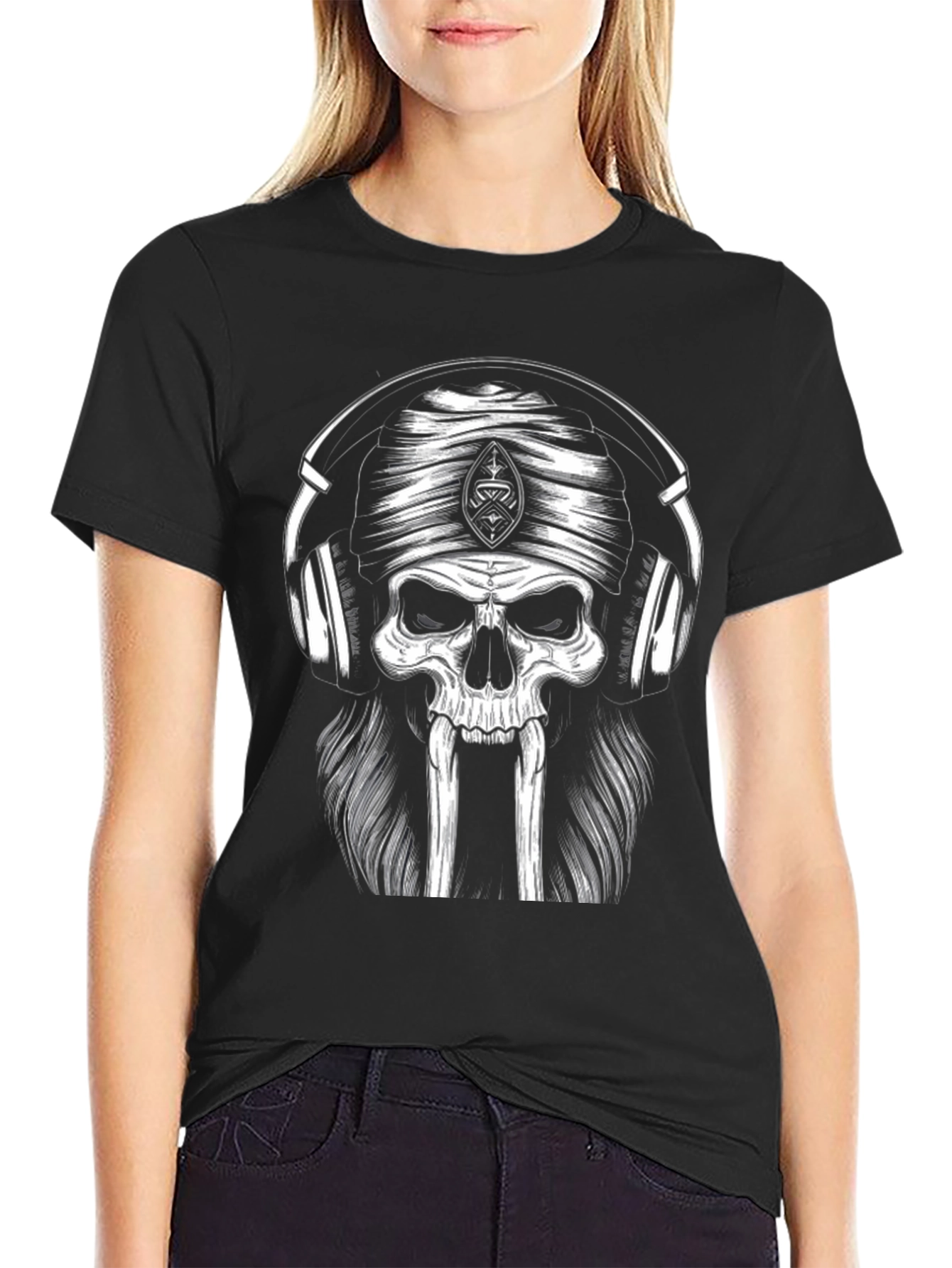 Skull Headphone T-Shirt - Cool Graphic Tee