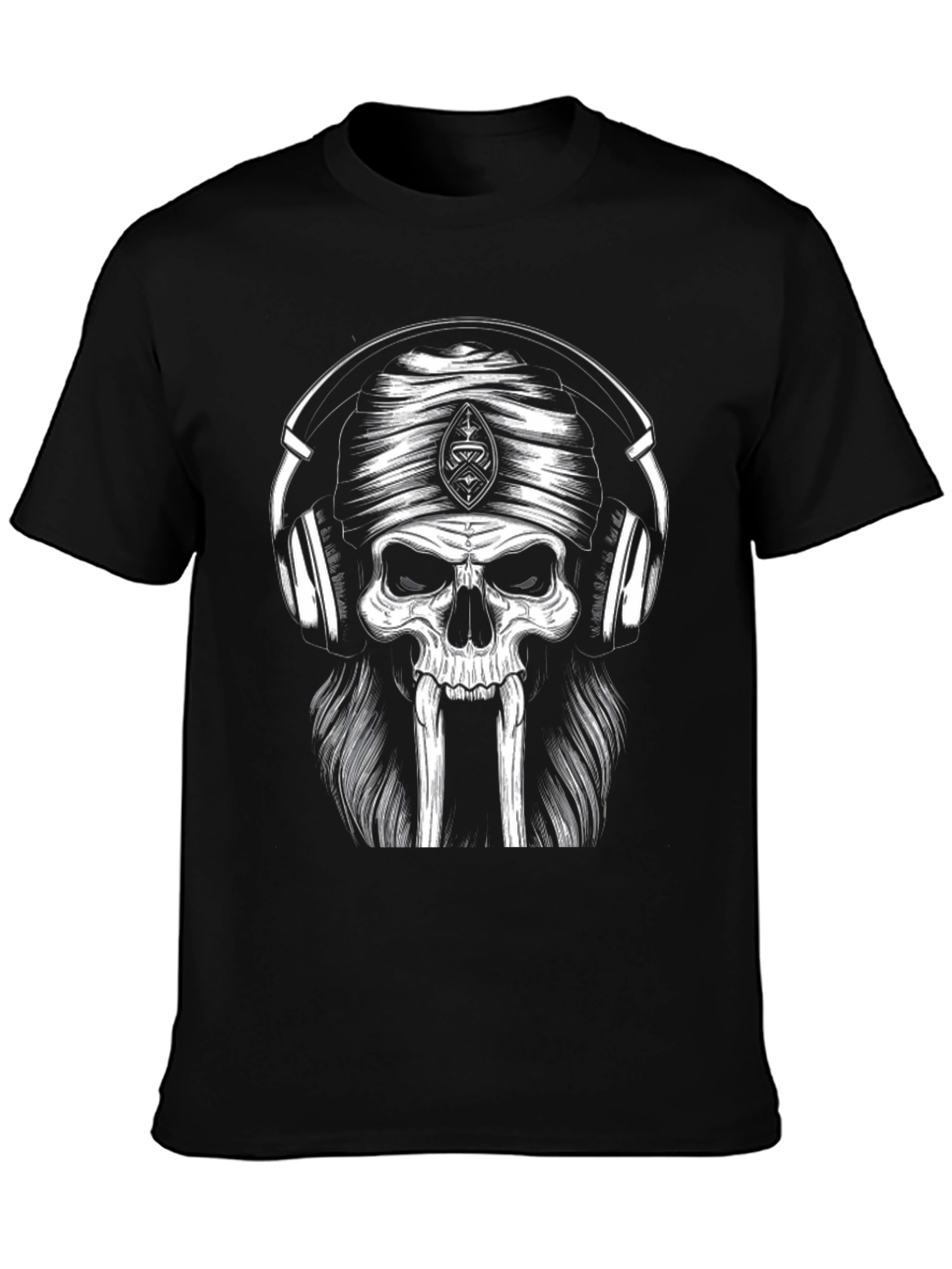 Skull Headphone T-Shirt - Cool Graphic Tee