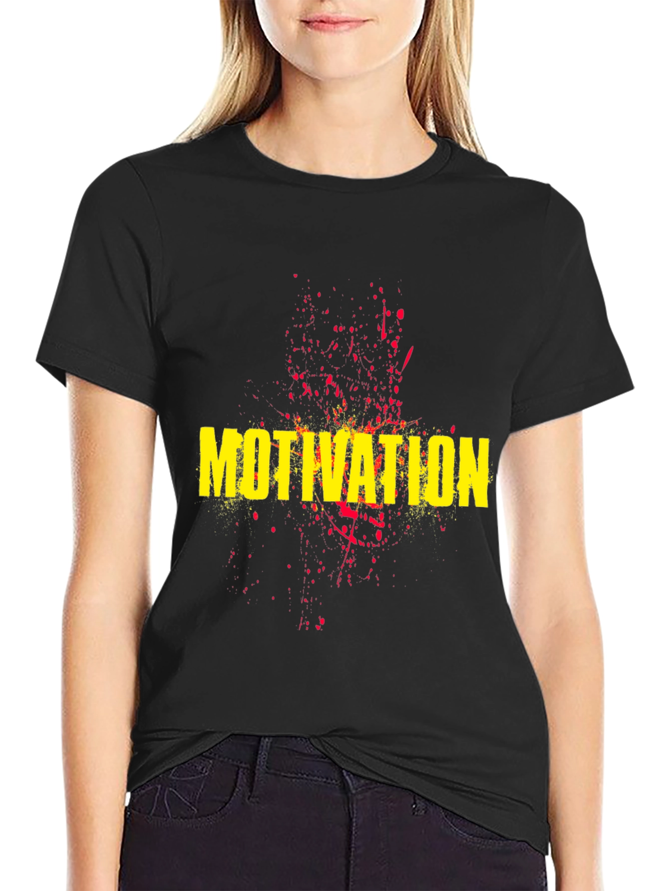 Motivation Graphic Tee - Black