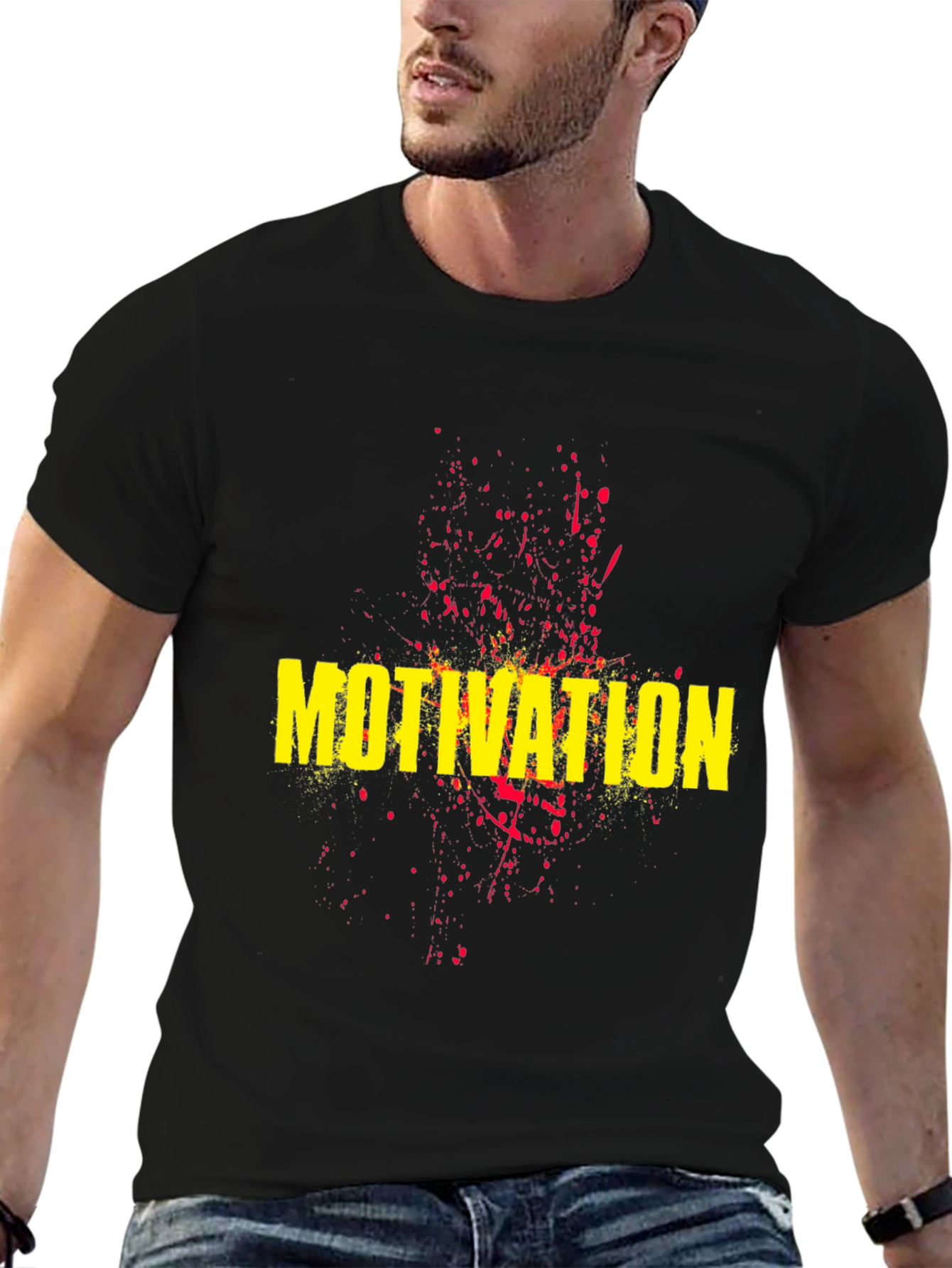 Motivation Graphic Tee - Black