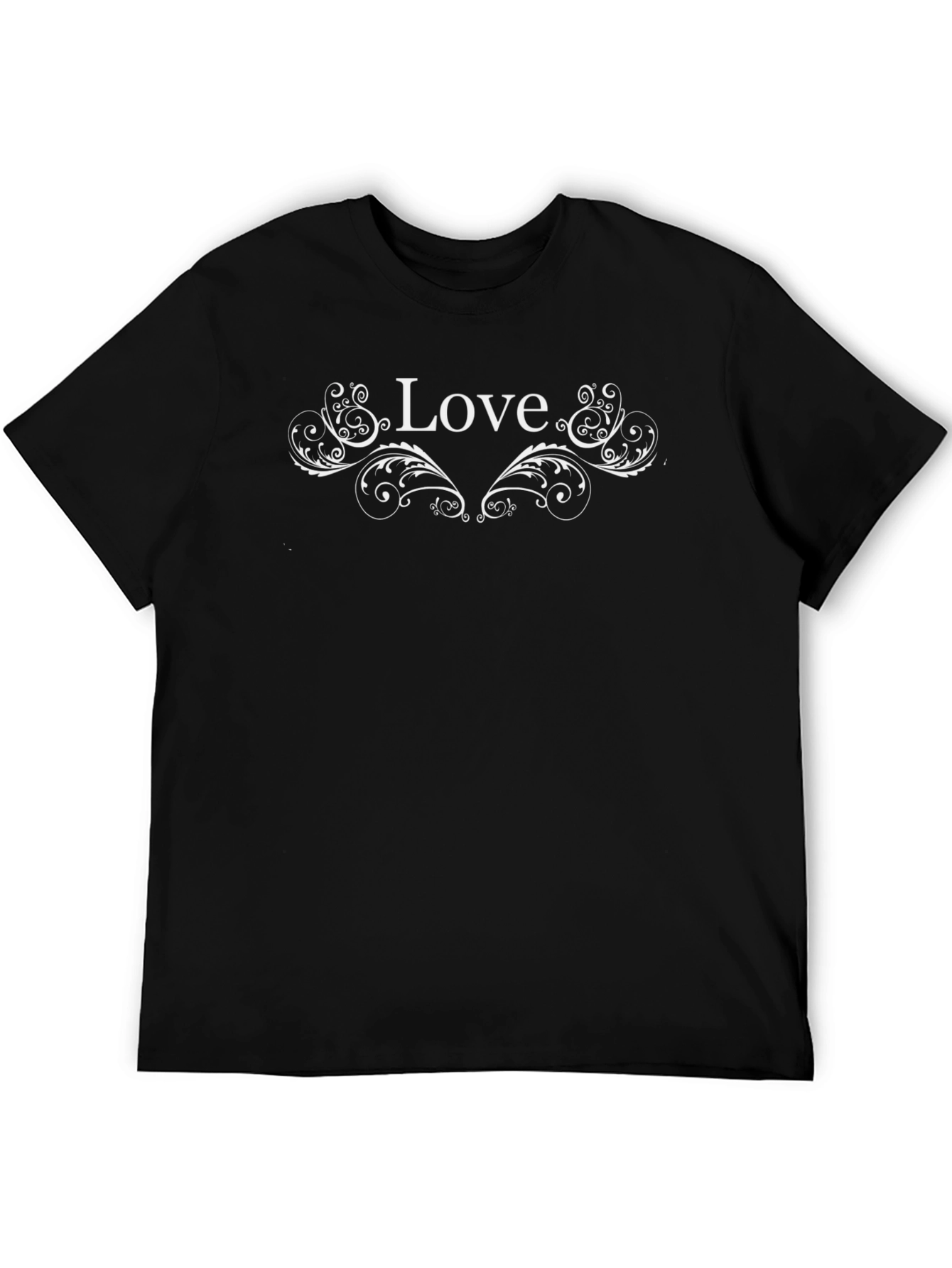 Love Flourish Graphic Tee - Stylish Black T-Shirt