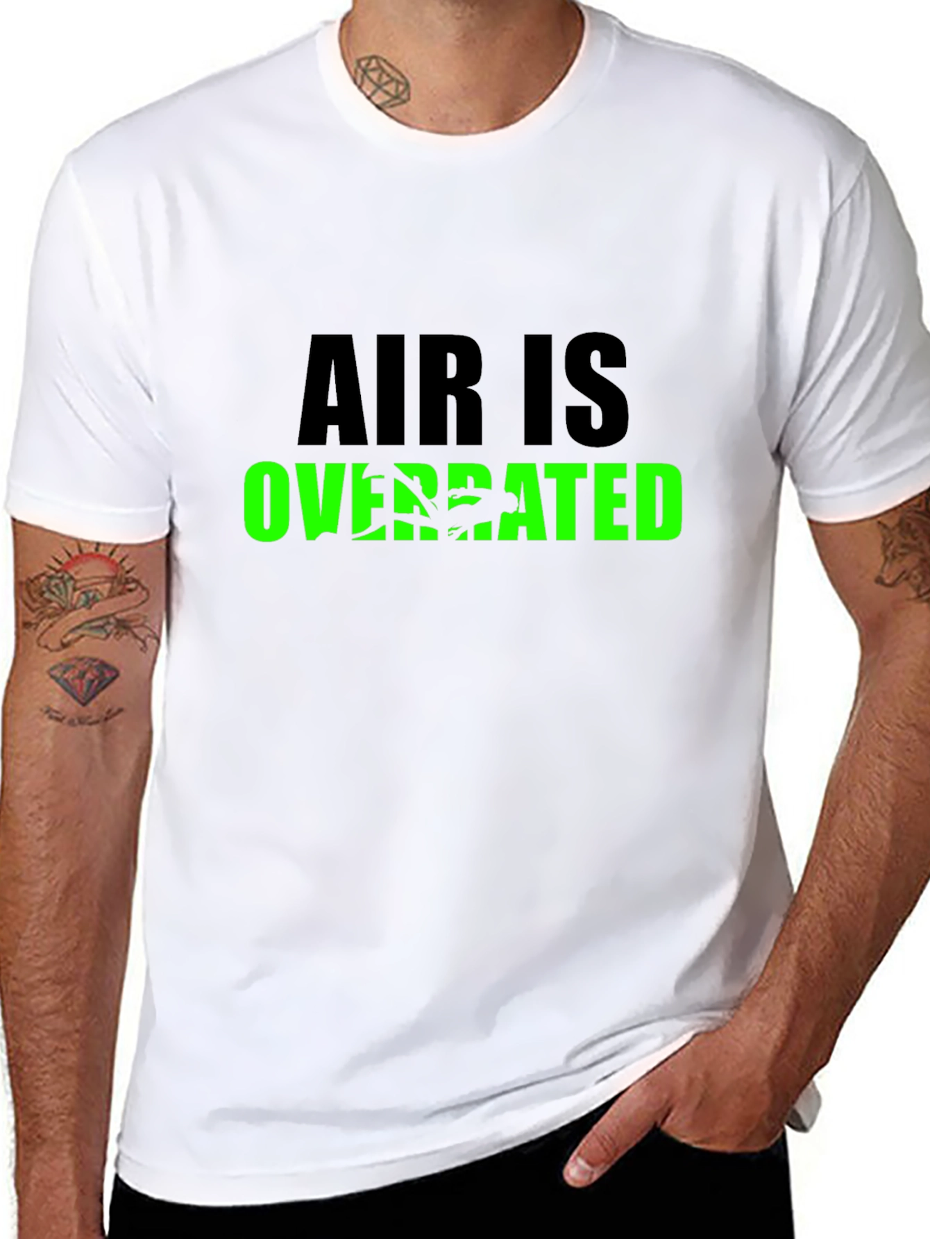 Air Is Overrated T-Shirt - Novelty Graphic Tee