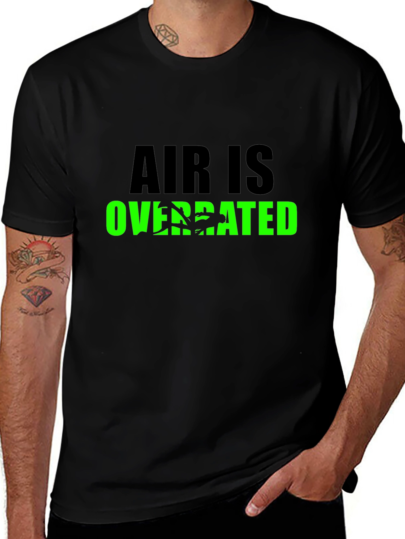 Air Is Overrated T-Shirt - Novelty Graphic Tee