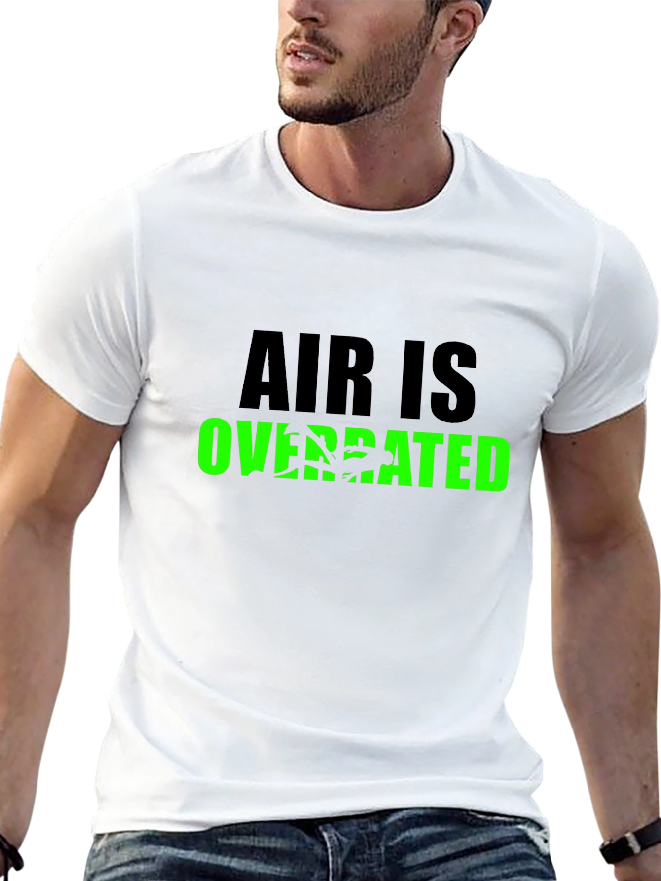 Air Is Overrated T-Shirt - Novelty Graphic Tee