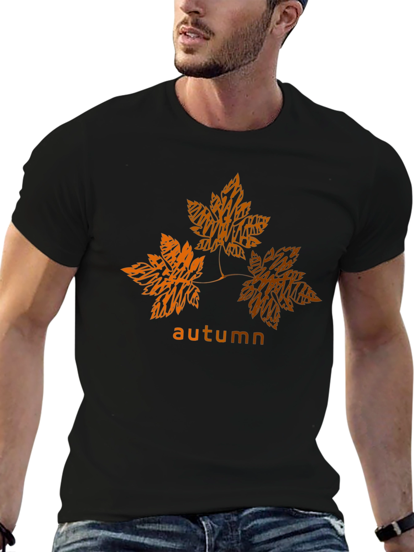 Autumn Leaves Graphic Tee - Stylish Fall Season Shirt