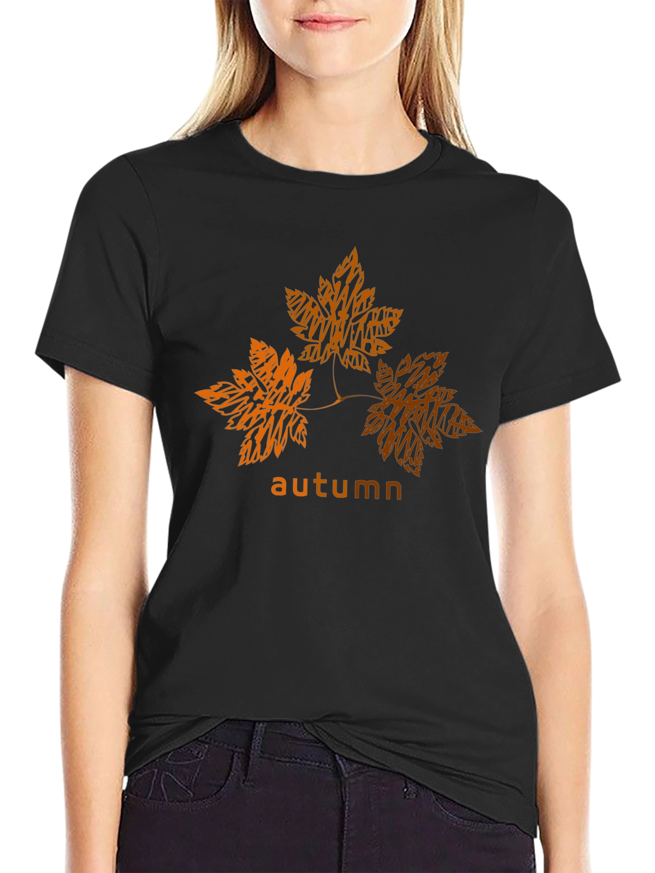 Autumn Leaves Graphic Tee - Stylish Fall Season Shirt