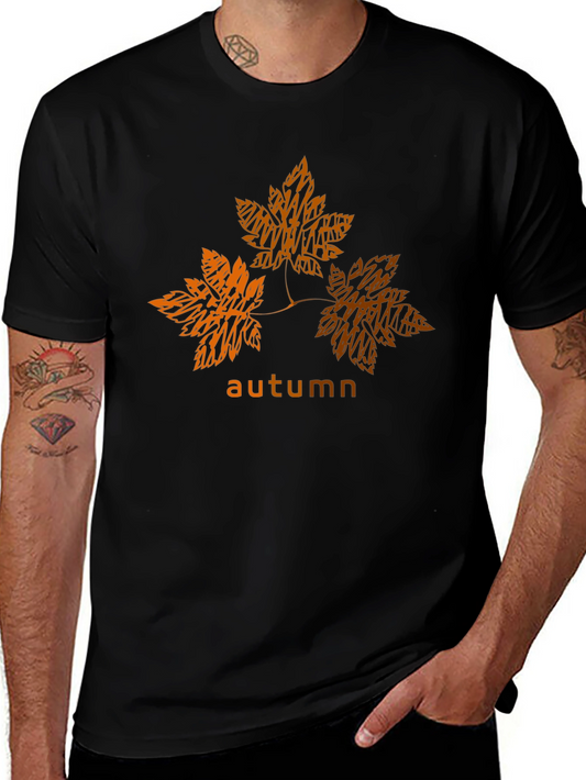 Autumn Leaves Graphic Tee - Stylish Fall Season Shirt
