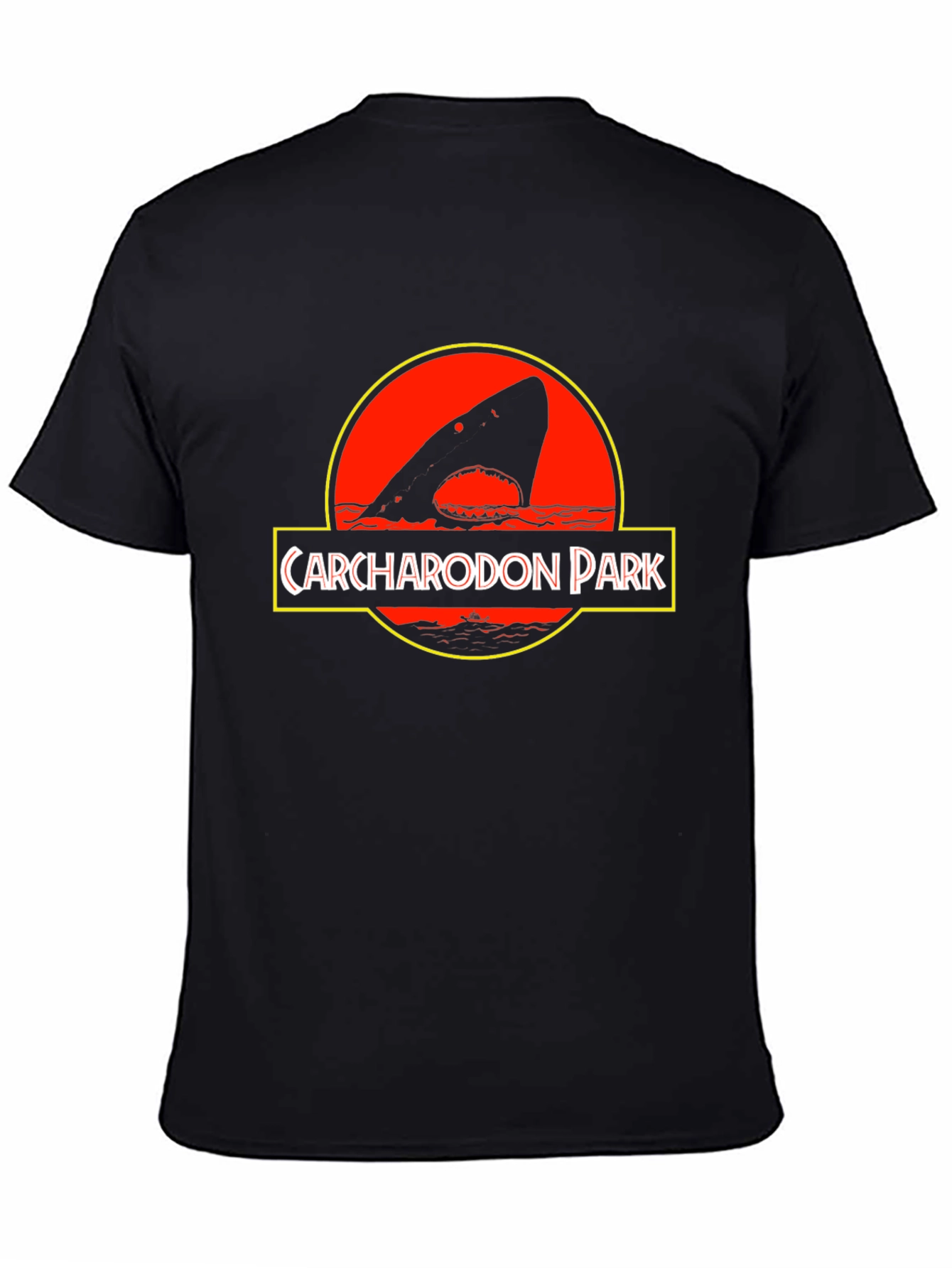 Carcharodon Park Black T-Shirt - Shark Parody Tee