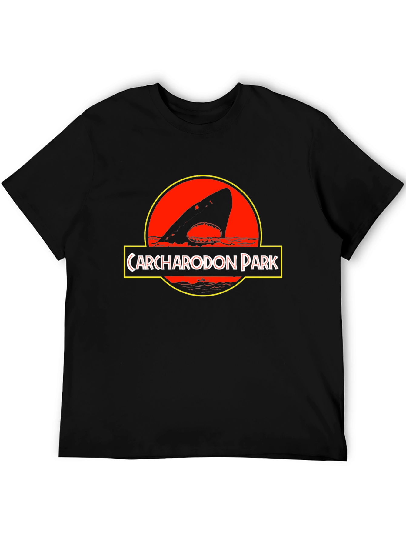 Carcharodon Park Black T-Shirt - Shark Parody Tee