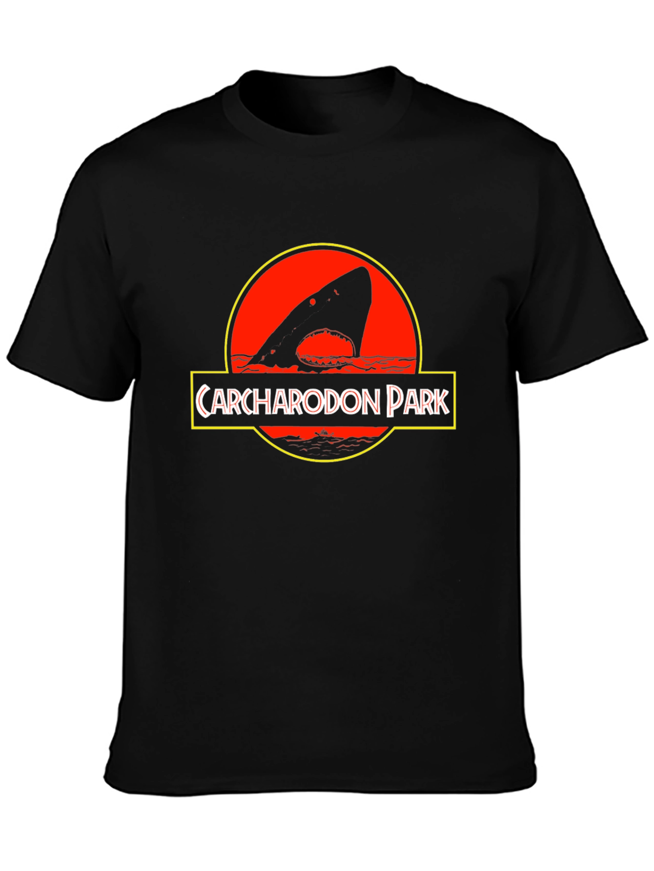 Carcharodon Park Black T-Shirt - Shark Parody Tee