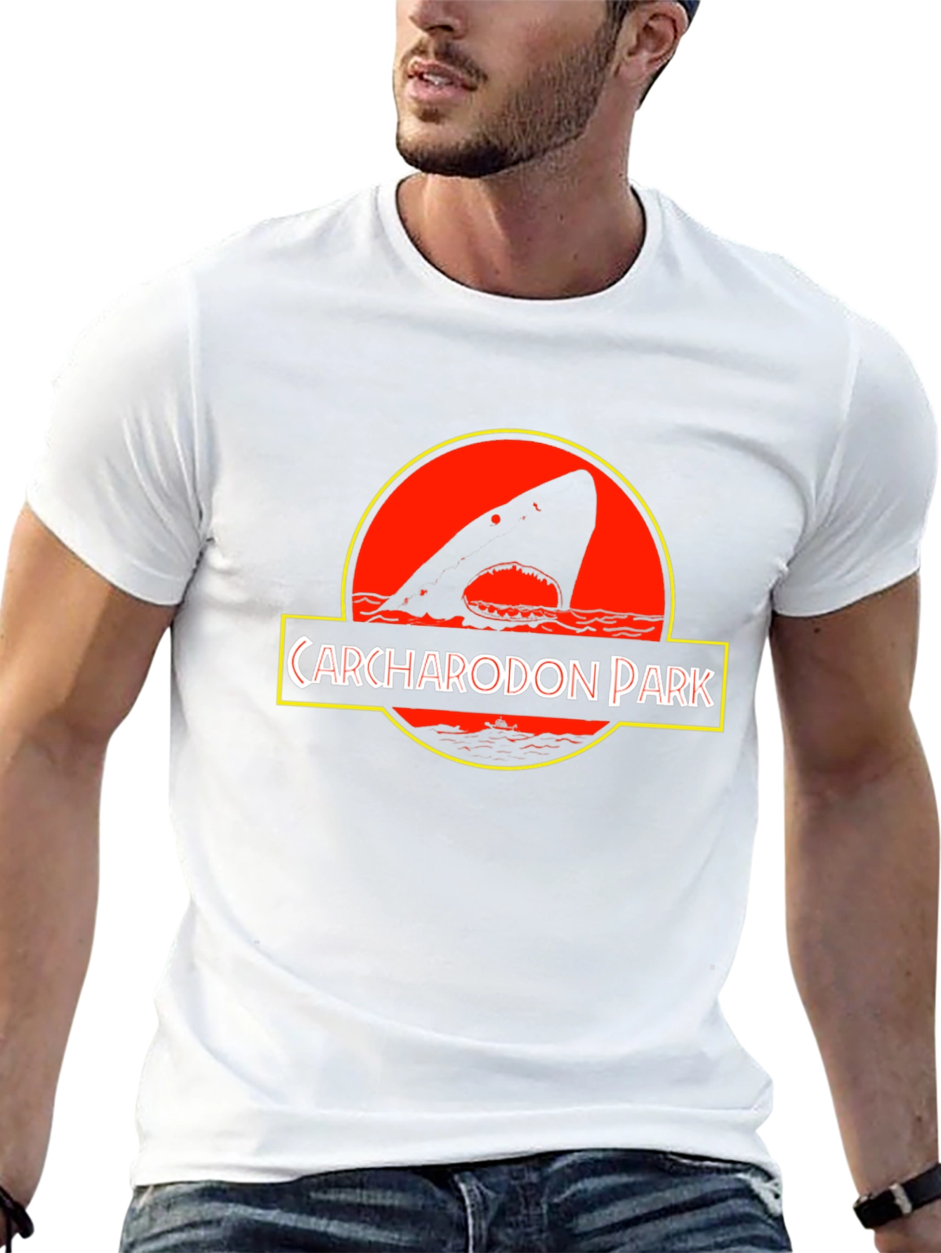 Carcharodon Park Black T-Shirt - Shark Parody Tee