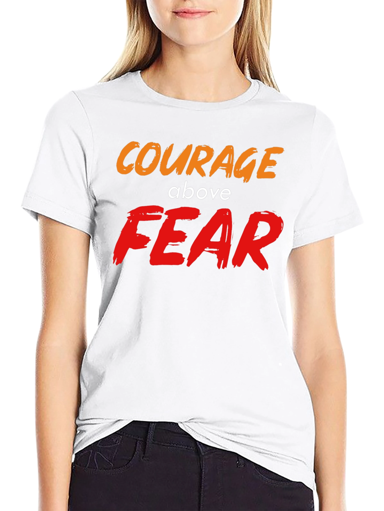 Courage Above Fear Graphic T-Shirt Black