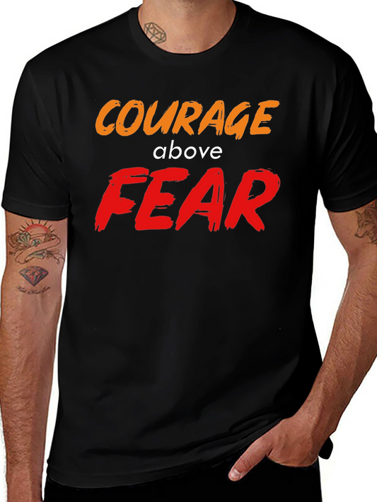 Courage Above Fear Graphic T-Shirt Black