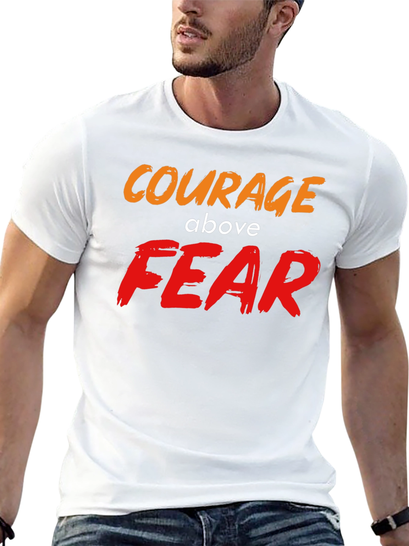 Courage Above Fear Graphic T-Shirt Black