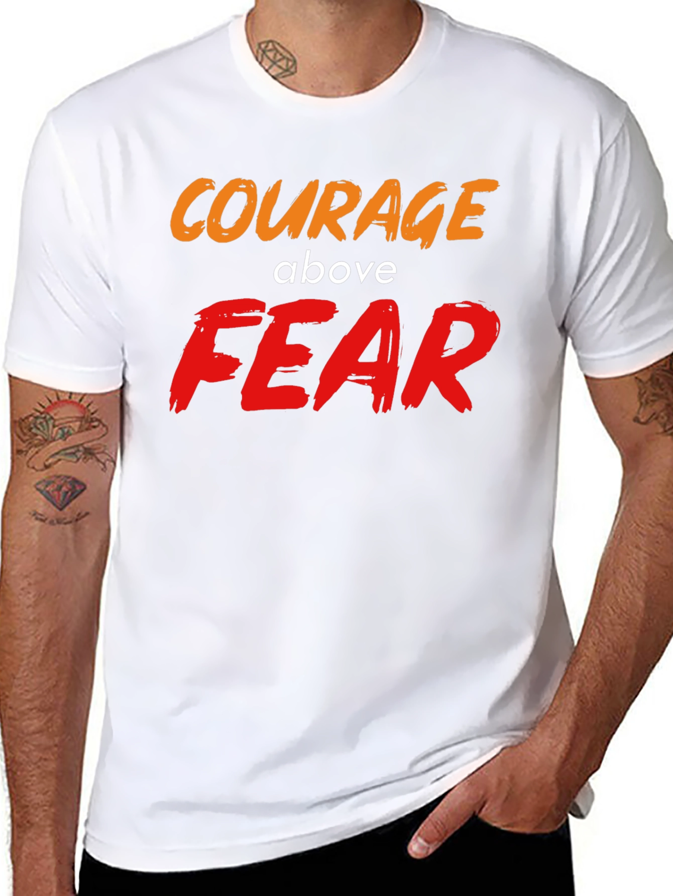 Courage Above Fear Graphic T-Shirt Black