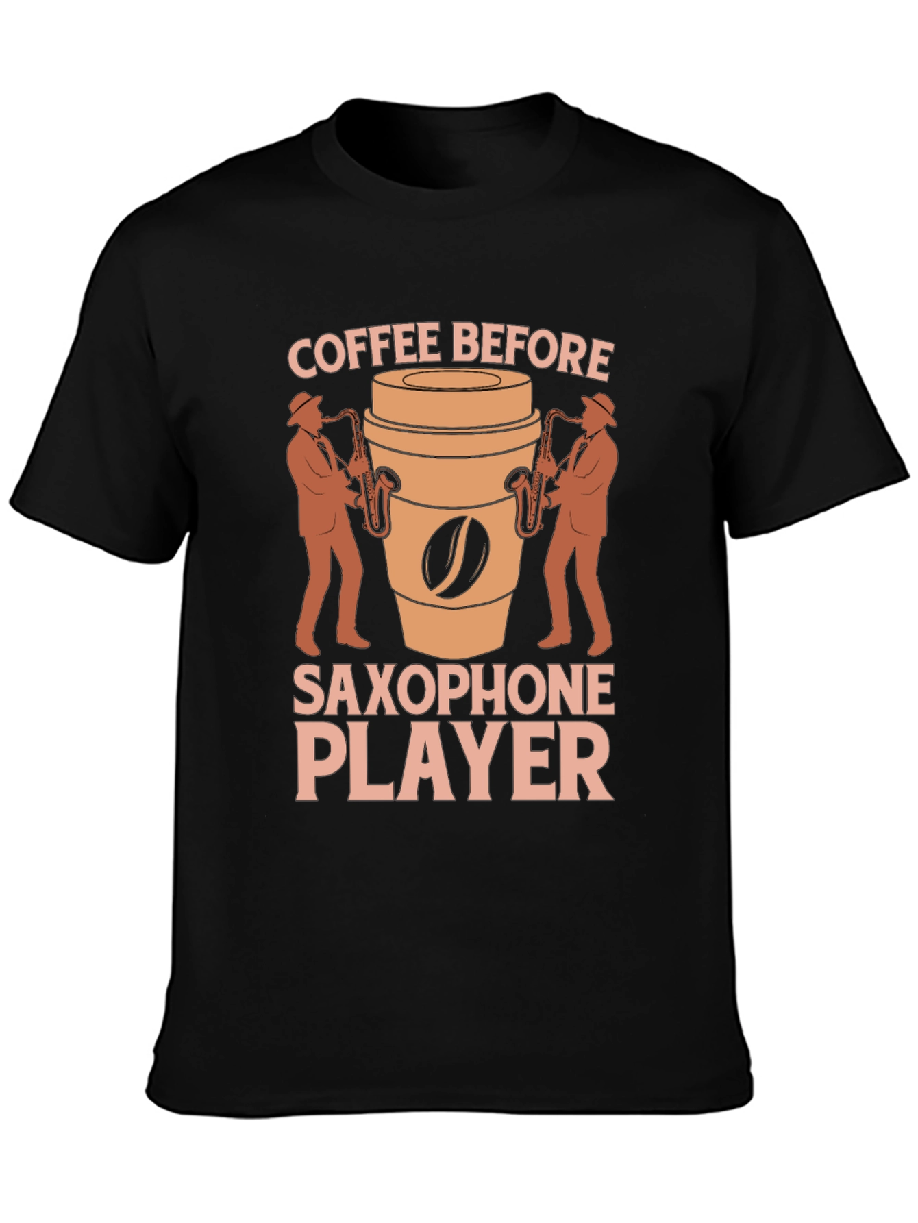 Coffee Before Saxophone Player Graphic T-Shirt