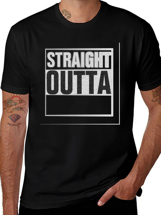 Straight Outta T-Shirt - Black Graphic Tee