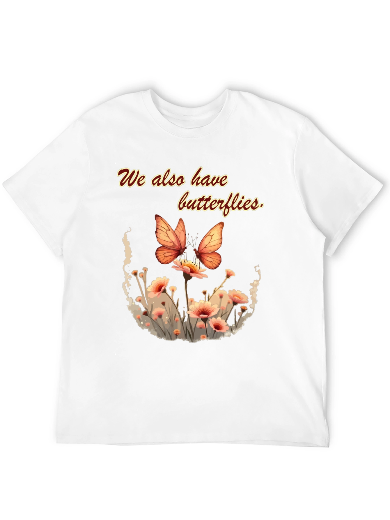 Butterfly Floral Graphic Tee - Black Unisex