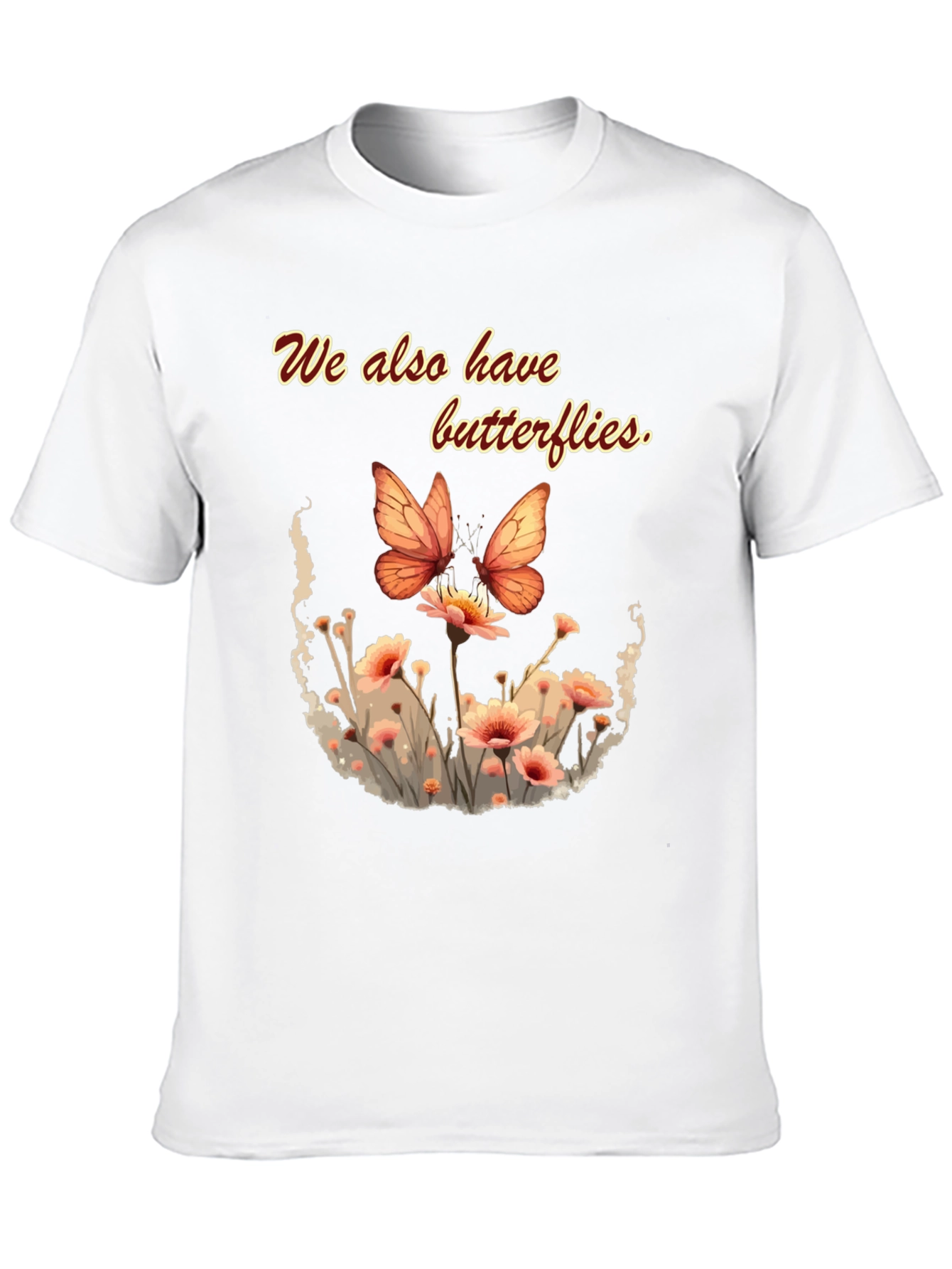 Butterfly Floral Graphic Tee - Black Unisex