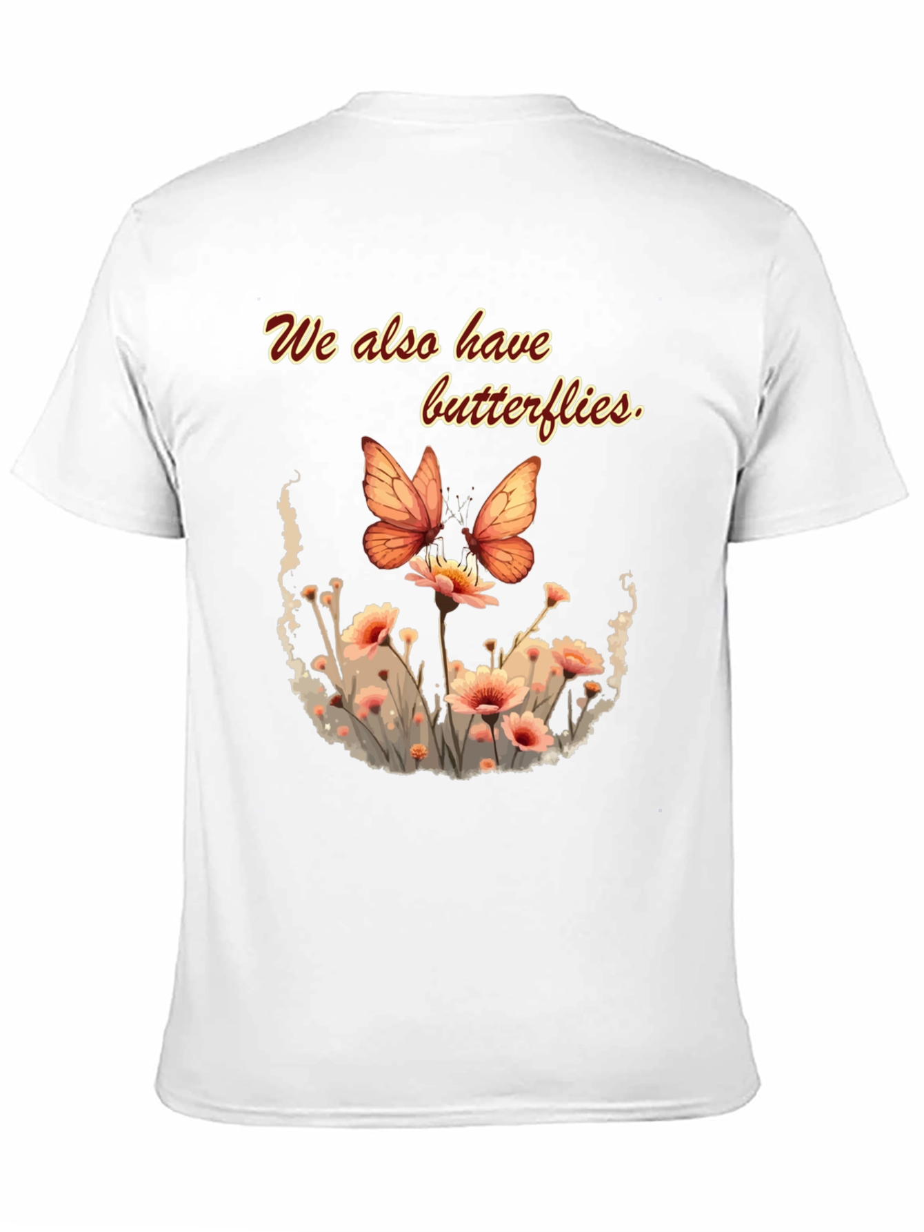 Butterfly Floral Graphic Tee - Black Unisex