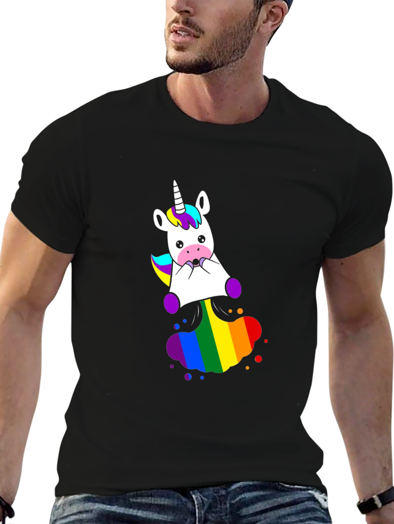 Unicorn Rainbow Graphic T-Shirt
