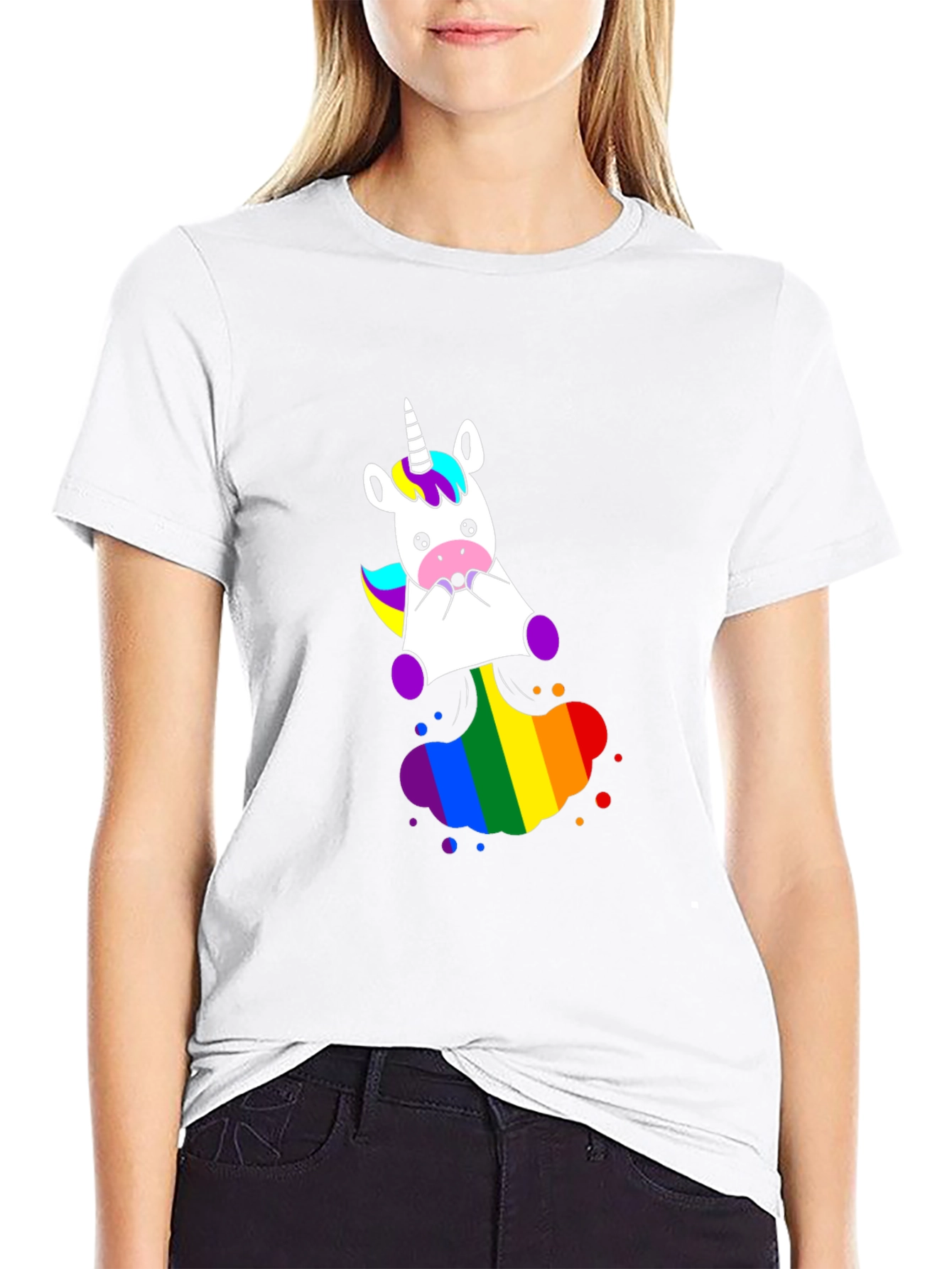 Unicorn Rainbow Graphic T-Shirt