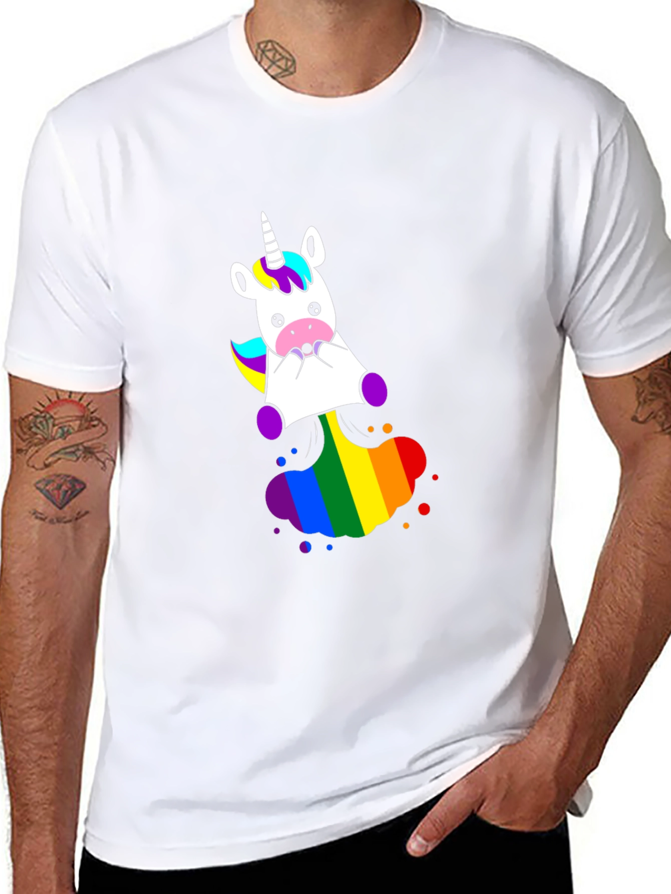 Unicorn Rainbow Graphic T-Shirt