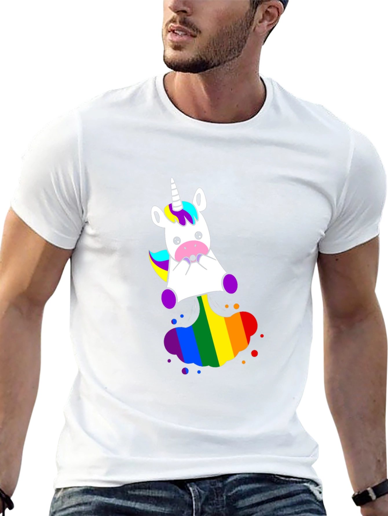 Unicorn Rainbow Graphic T-Shirt