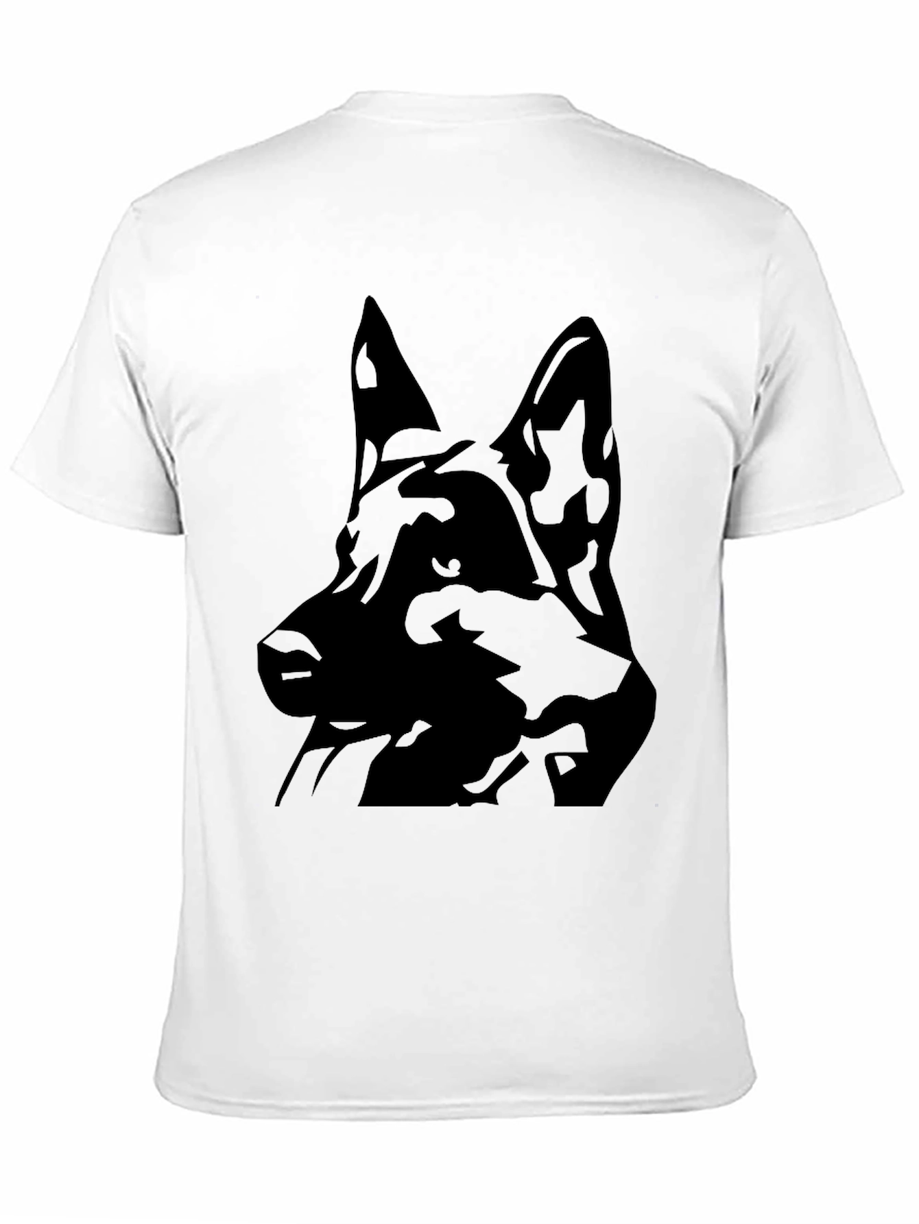 German Shepherd Silhouette Black T-Shirt