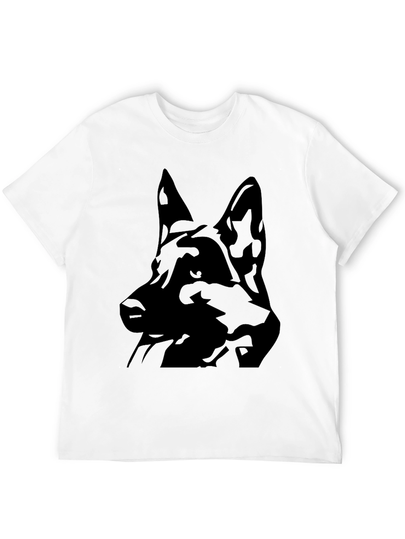 German Shepherd Silhouette Black T-Shirt