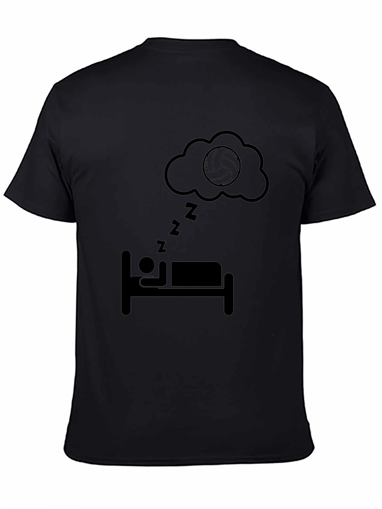 Volleyball Dreamer Black T-Shirt