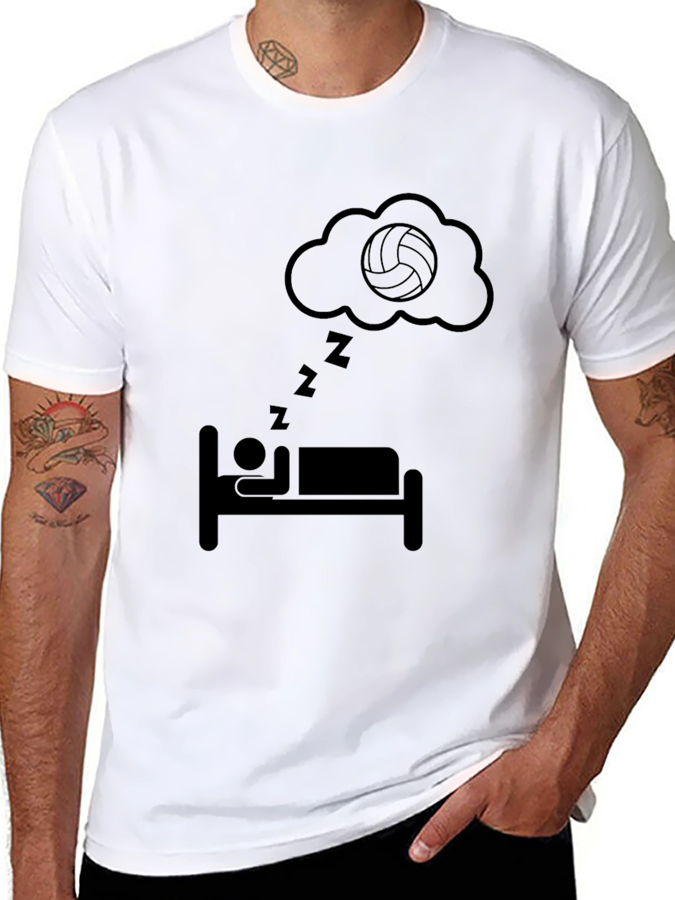 Volleyball Dreamer Black T-Shirt