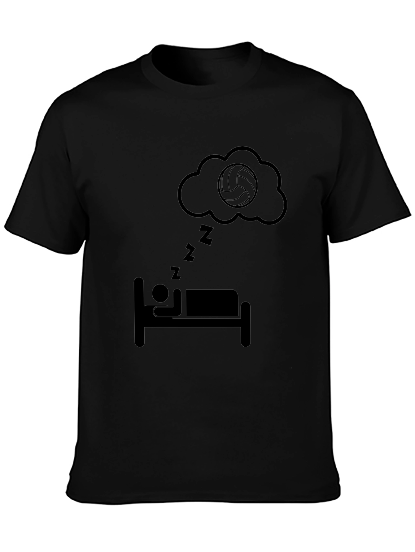 Volleyball Dreamer Black T-Shirt