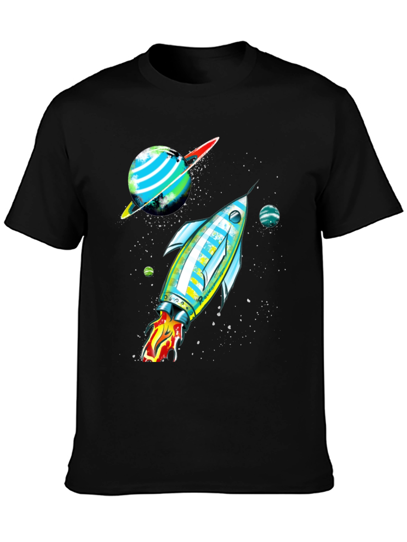 Cosmic Rocket Graphic Tee - Space Adventure Shirt