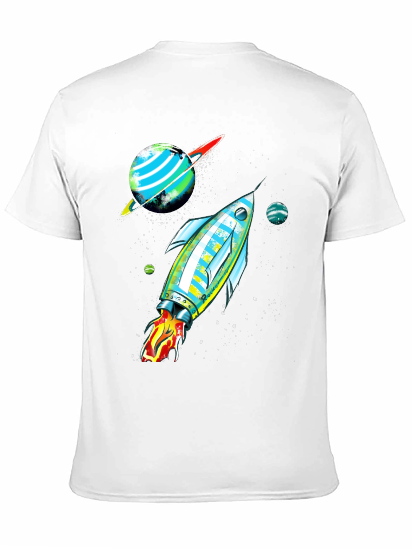 Cosmic Rocket Graphic Tee - Space Adventure Shirt