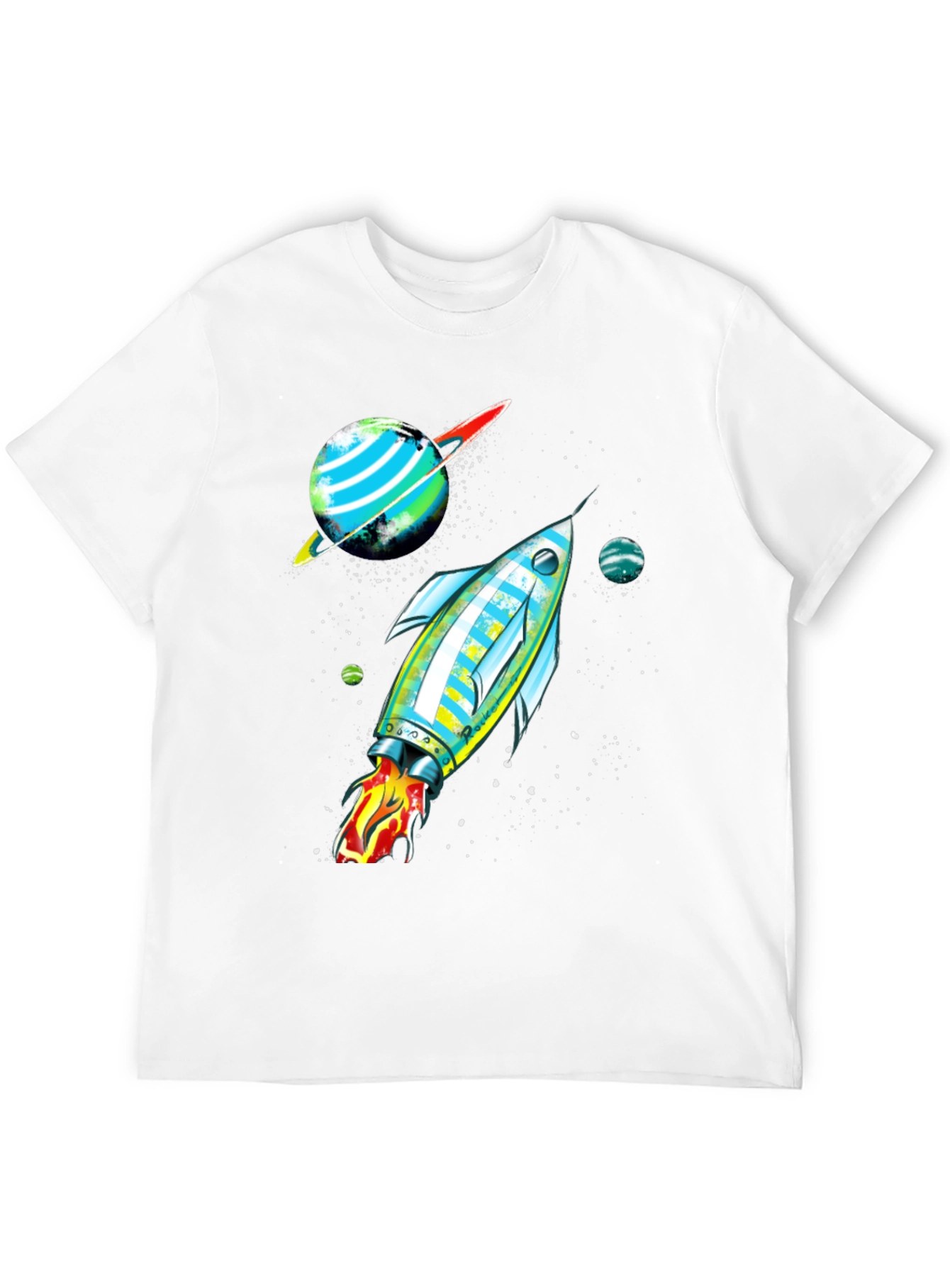 Cosmic Rocket Graphic Tee - Space Adventure Shirt