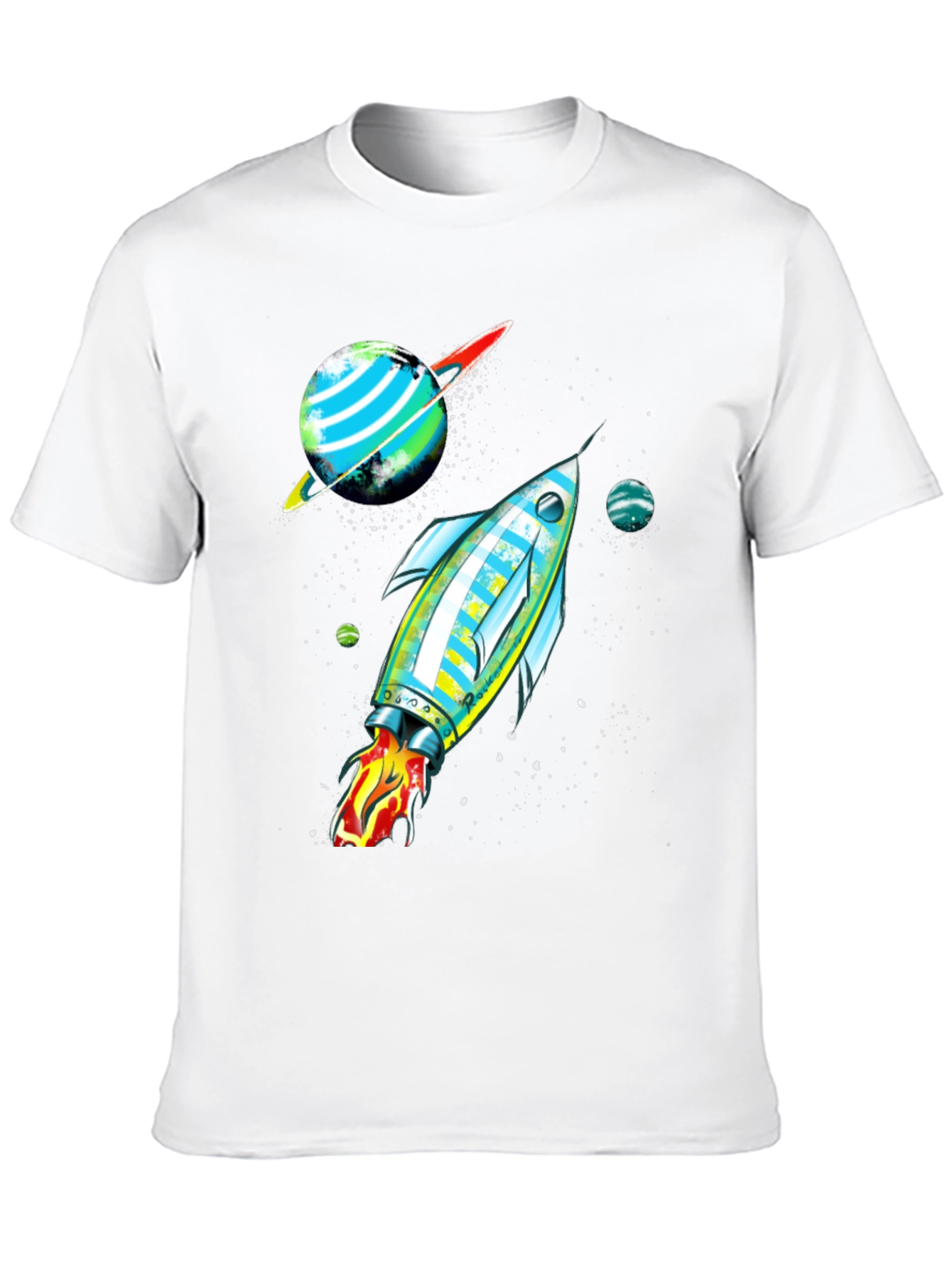 Cosmic Rocket Graphic Tee - Space Adventure Shirt